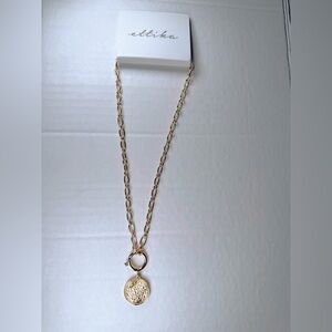 Ettika 16” Gold Necklace with Round “Trees”Pendant